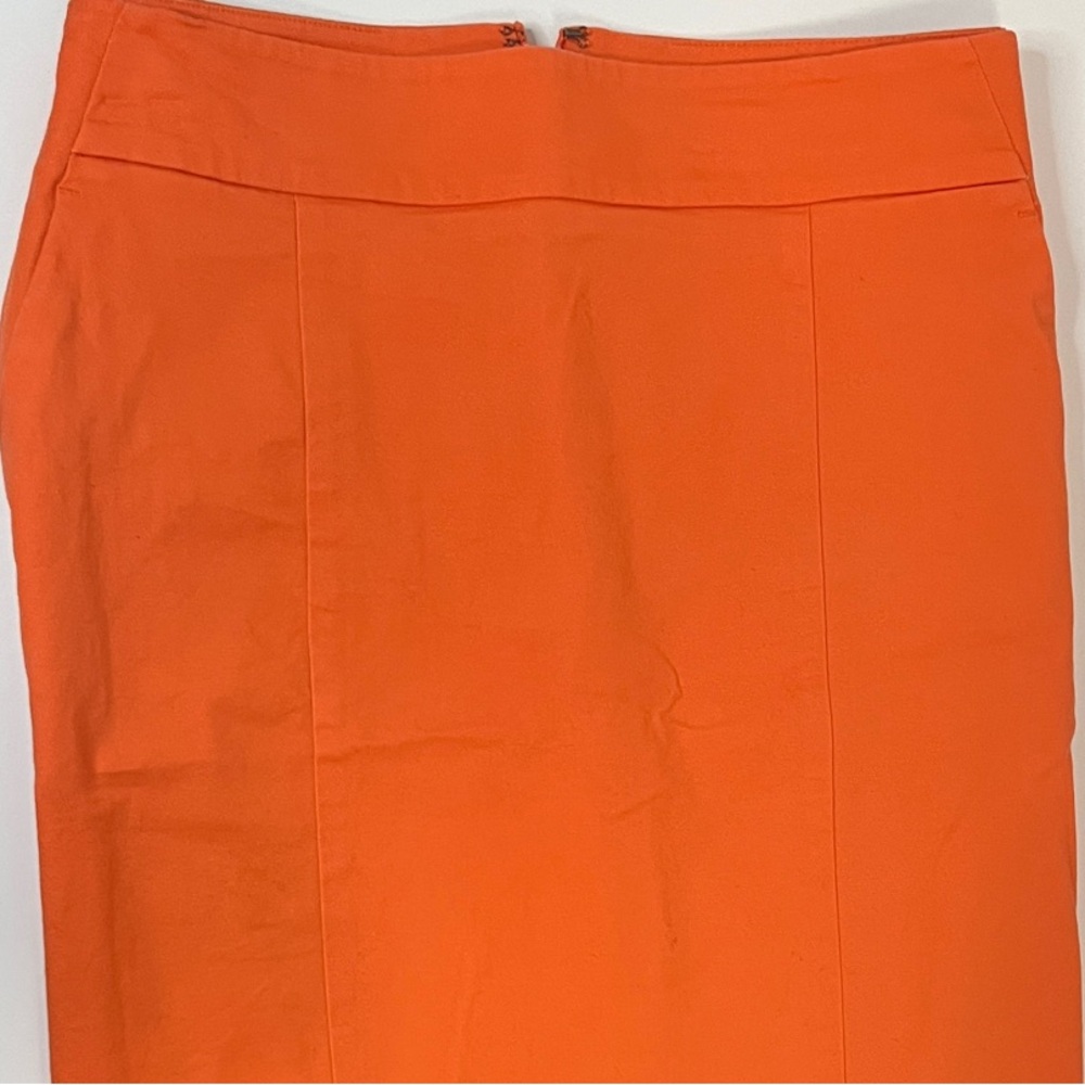 Vibrant Orange Pencil Skirt for Women